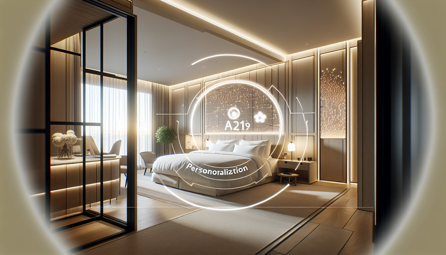 AI-driven hotel room with personalized guest technology