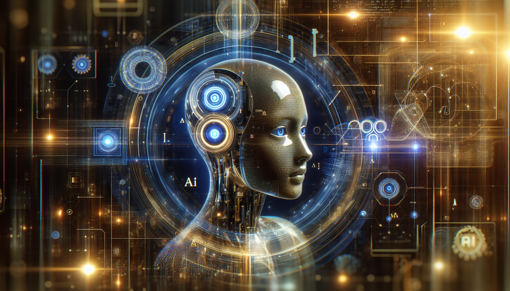 Abstract representation of AI in hotel industry