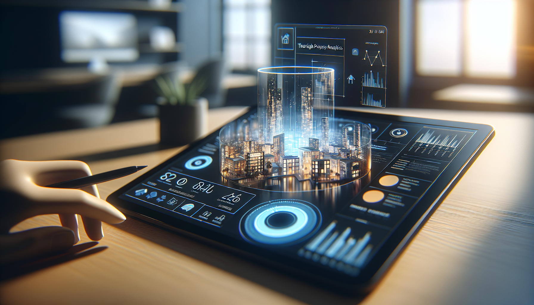 Close-up of AI-driven real estate tools